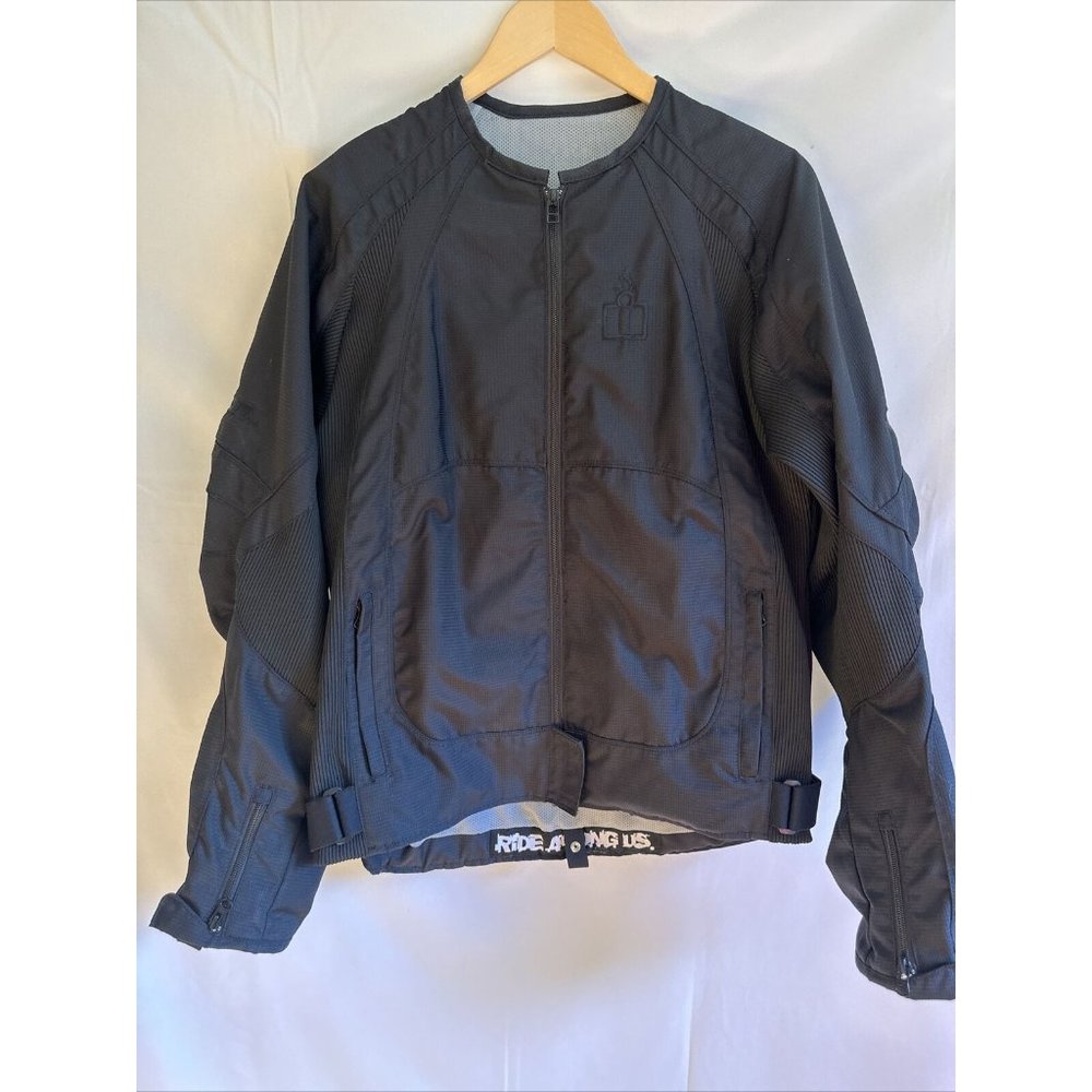 Icon Leather Motorcycle Jacket Women XL Black - Merc - NICE